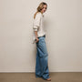 Washed Silk Patch Shirt in Ivory | James Perse Los Angeles