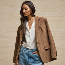 Washed Silk Slim Shirt in Ivory | James Perse Los Angeles