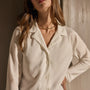 Washed Silk Slim Shirt - Ivory | James Perse Los Angeles