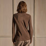 Washed Silk Slim Shirt in Washed Brown | James Perse Los Angeles