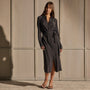 Washed Silk Midi Shirt Dress - Washed Black | James Perse Los Angeles