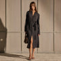 Washed Silk Midi Shirt Dress - Washed Black | James Perse Los Angeles