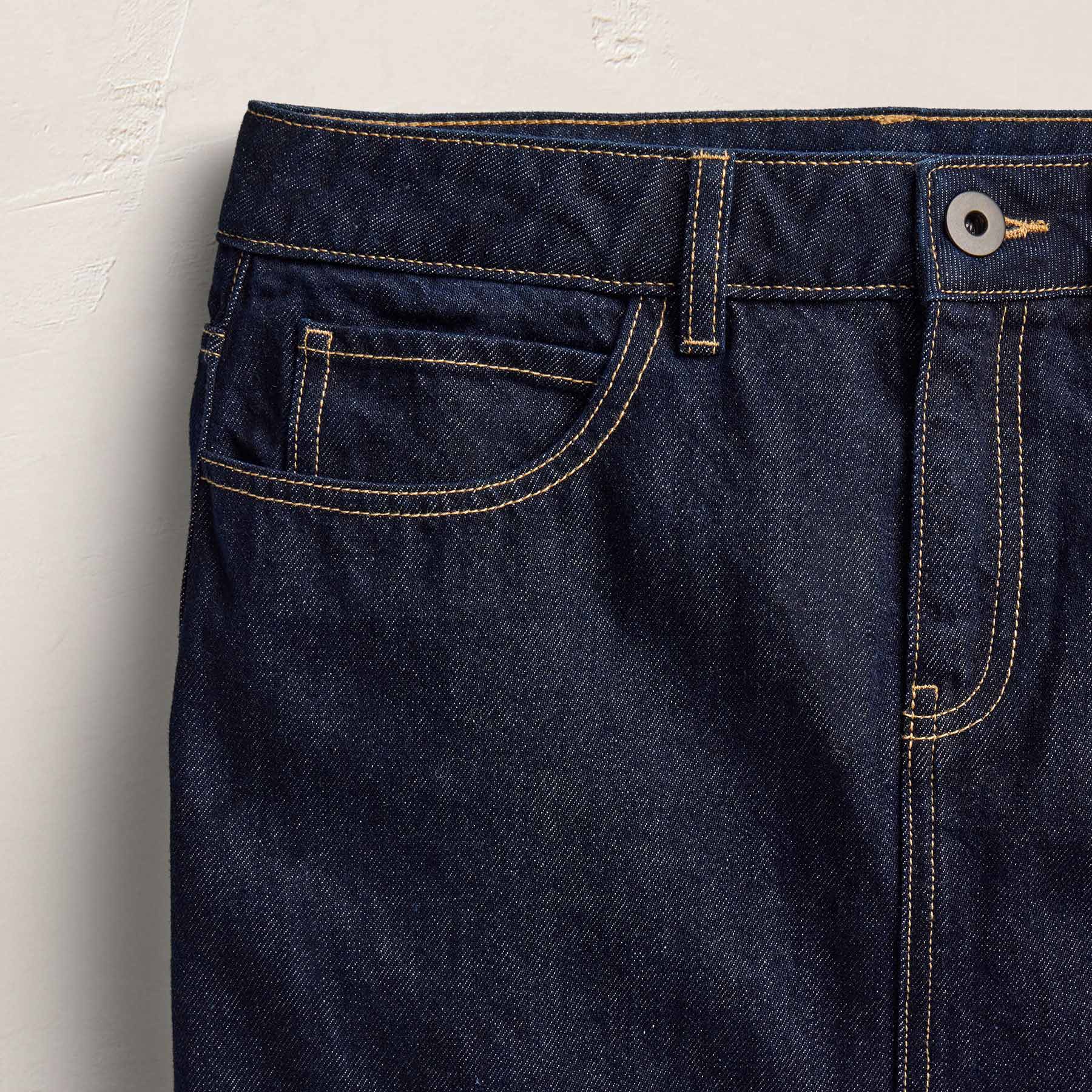 Indigo Denim Long Skirt - Indigo Wash | James Perse Los Angeles
