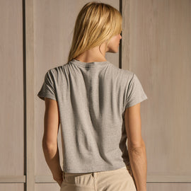 Cotton Jersey Shrunken Tee - Heather Grey | James Perse Los Angeles