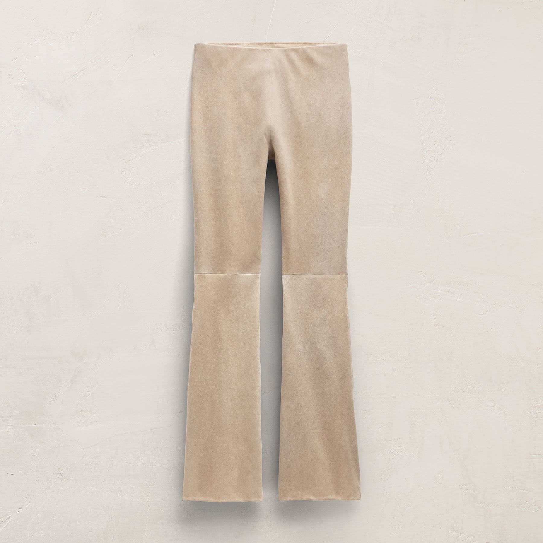 Stretch Suede Bootcut Pant in Ecru | James Perse Los Angeles