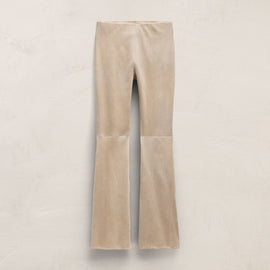 Stretch Suede Bootcut Pant in Ecru | James Perse Los Angeles