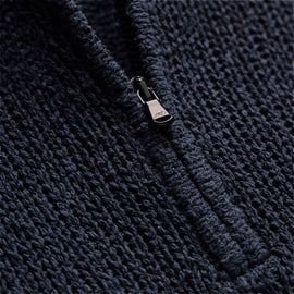 East Cape Silk Linen Quarter Zip in Navy | James Perse Los Angeles