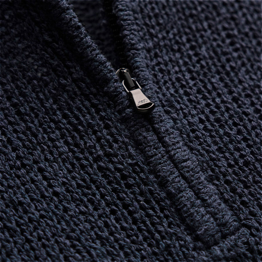 East Cape Silk Linen Quarter Zip in Navy | James Perse Los Angeles