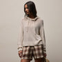 East Cape Silk Linen Hooded Sweater in Ivory | James Perse Los Angeles