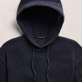 East Cape Silk Linen Hooded Sweater in Navy | James Perse Los Angeles