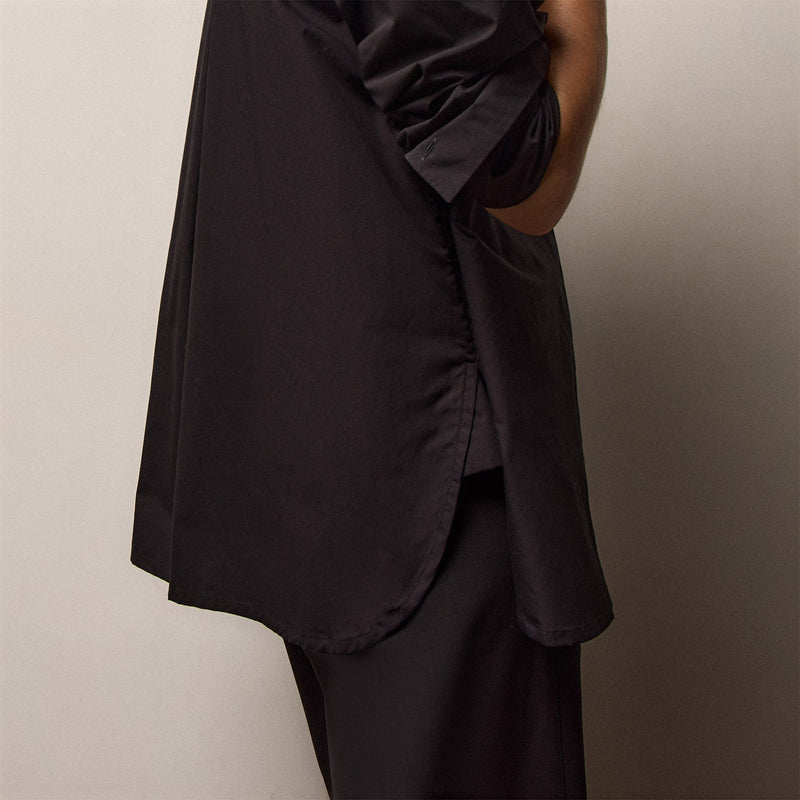 Supima Poplin Shirting in Black | James Perse Los Angeles