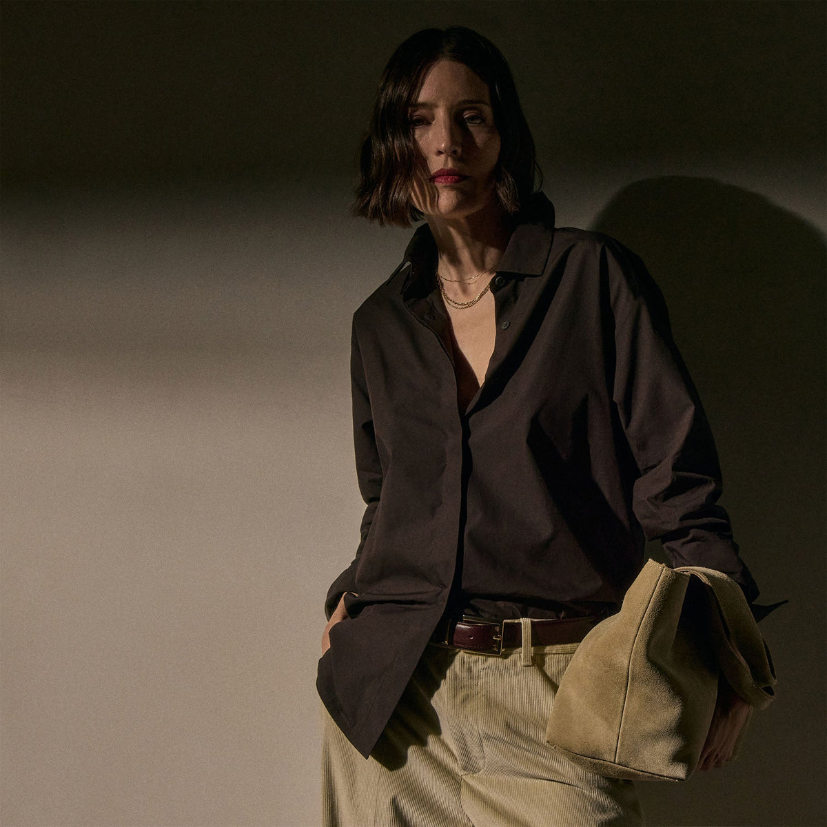 Supima Poplin Shirting in Cocoa | James Perse Los Angeles