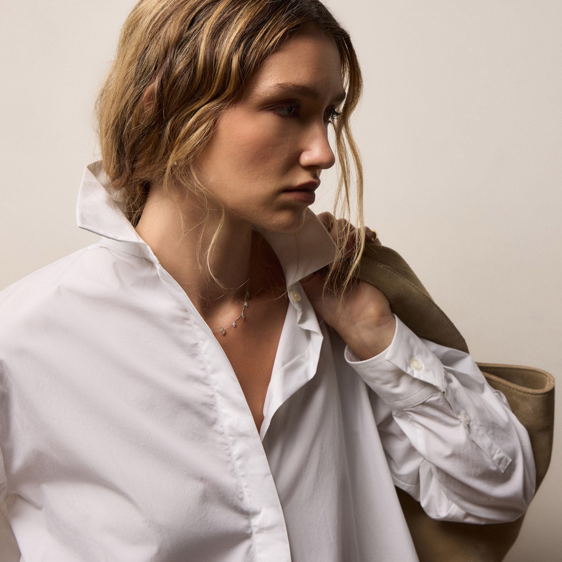 Supima Poplin Shirt - White | James Perse Los Angeles