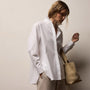 Supima Poplin Shirting in White | James Perse Los Angeles