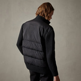 Mixed Media Zip Front Jacket in Black | James Perse Los Angeles