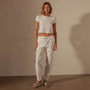 Stretch Poplin Cargo Pant in White | James Perse Los Angeles