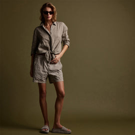 Lightweight Linen Shirt in Silt Pigment | James Perse Los Angeles