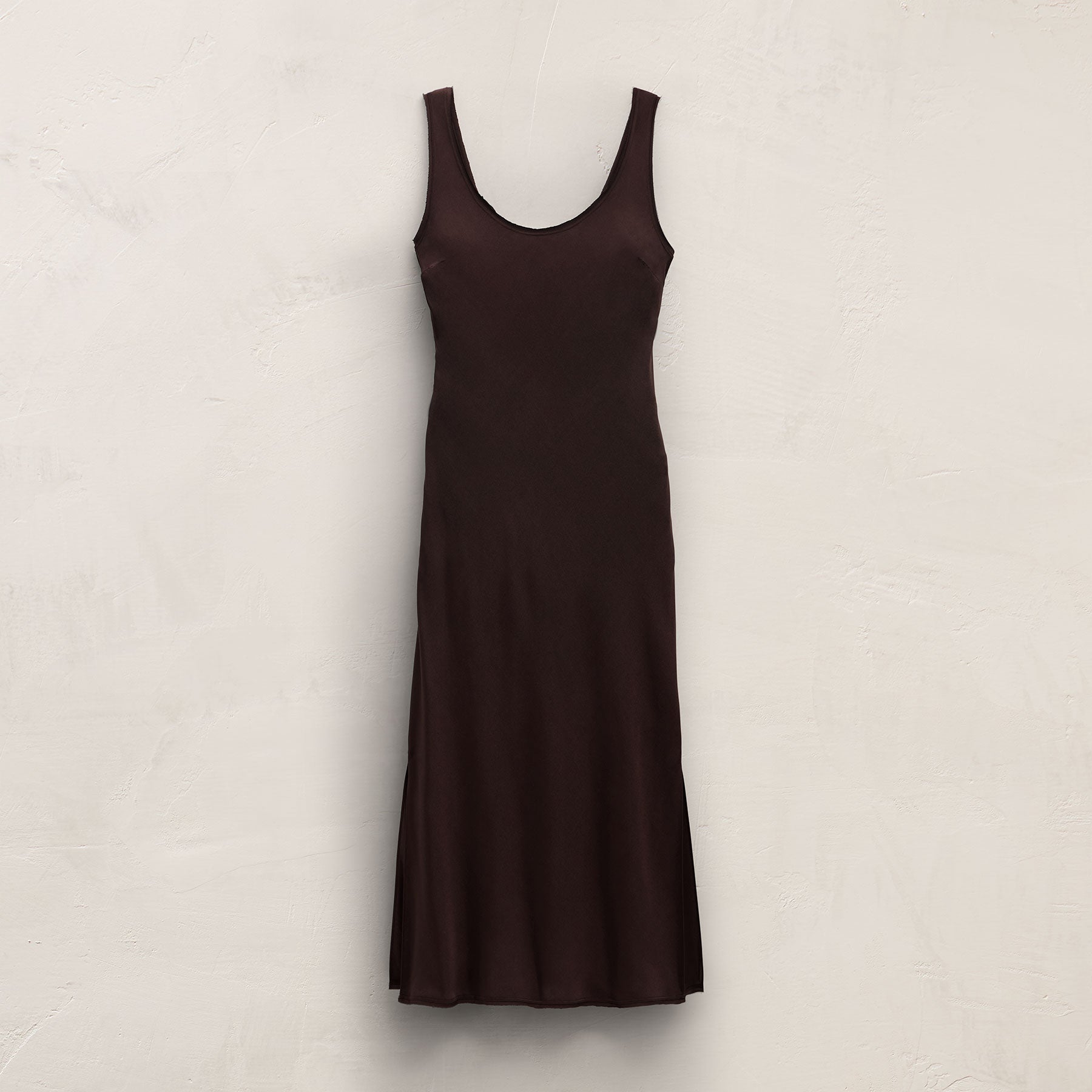 Silk Twill Tank Dress in Black Coffee | James Perse Los Angeles
