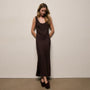 Silk Twill Tank Dress in Black Coffee | James Perse Los Angeles