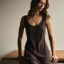 Silk Twill Tank Dress in Black Coffee | James Perse Los Angeles