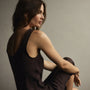 Silk Twill Tank Dress in Black Coffee | James Perse Los Angeles