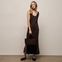 Silk Twill Tank Dress in Black Coffee | James Perse Los Angeles