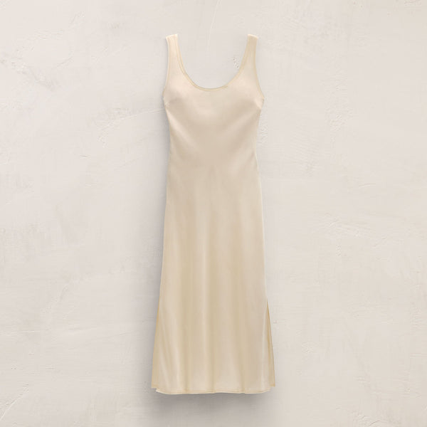 Satin Cami Slip Dress - Ivory Pigment | James Perse Los Angeles Satin Cami Slip Dress - Ivory Pigment | James Perse Los Angeles