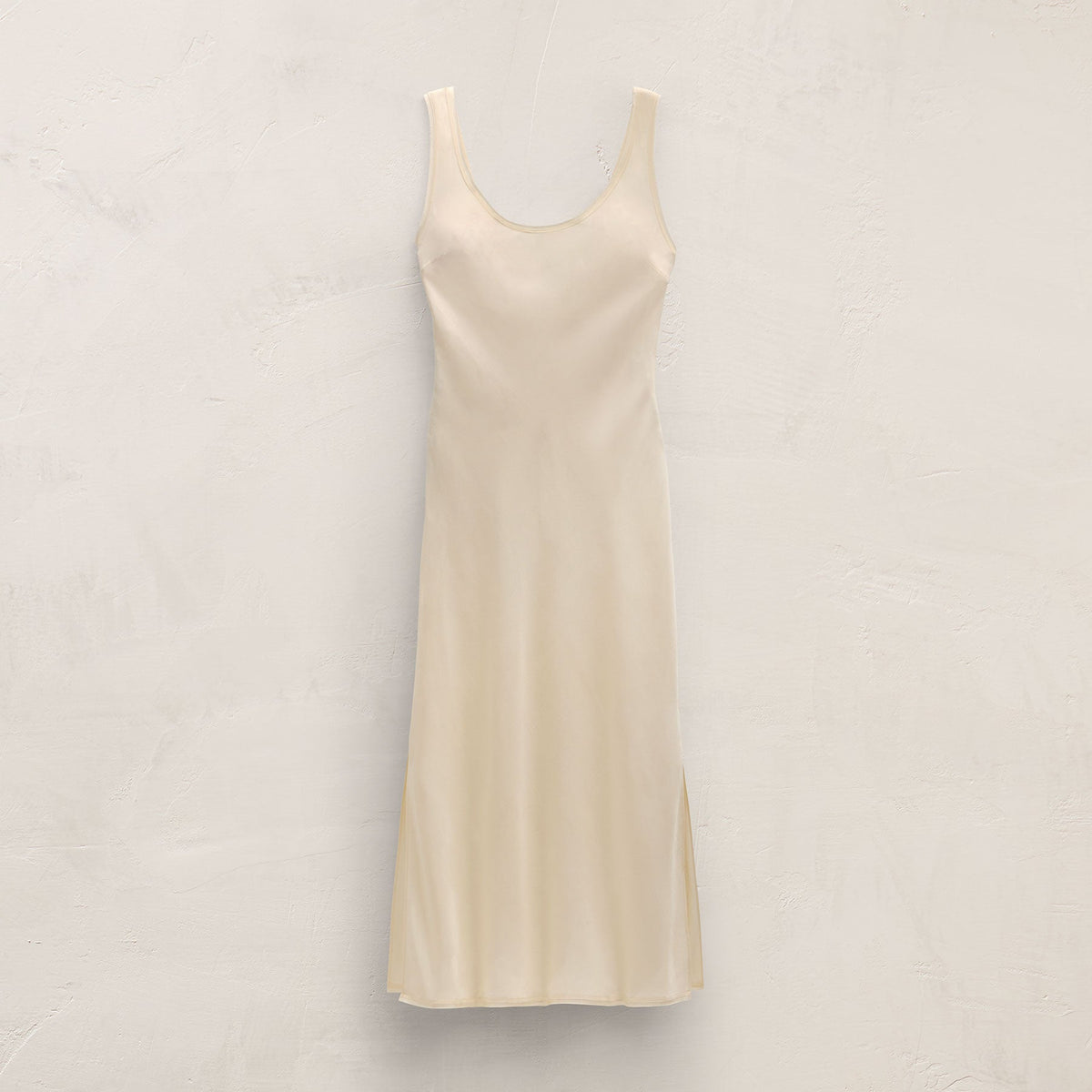 Silk Twill Tank Dress in Ivory | James Perse Los Angeles