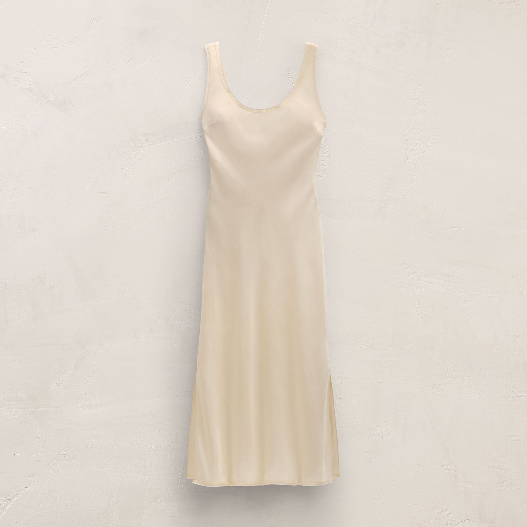 Silk Twill Tank Dress in Ivory | James Perse Los Angeles