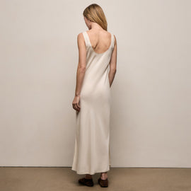 Silk Twill Tank Dress in Ivory | James Perse Los Angeles