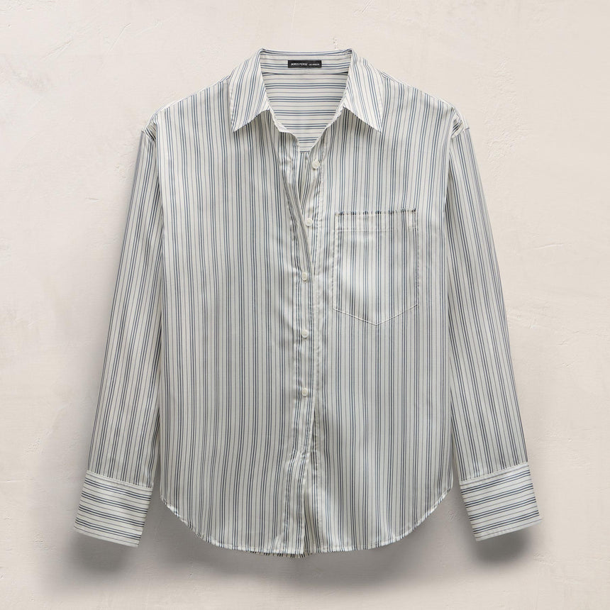 Silk Stripe Shirt - Pacific Stripe
