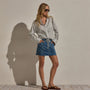 Silk Stripe Shirt in Pacific Stripe | James Perse Los Angeles