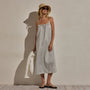 Silk Stripe Strappy Tie Dress in Pacific Stripe | James Perse Los Angeles