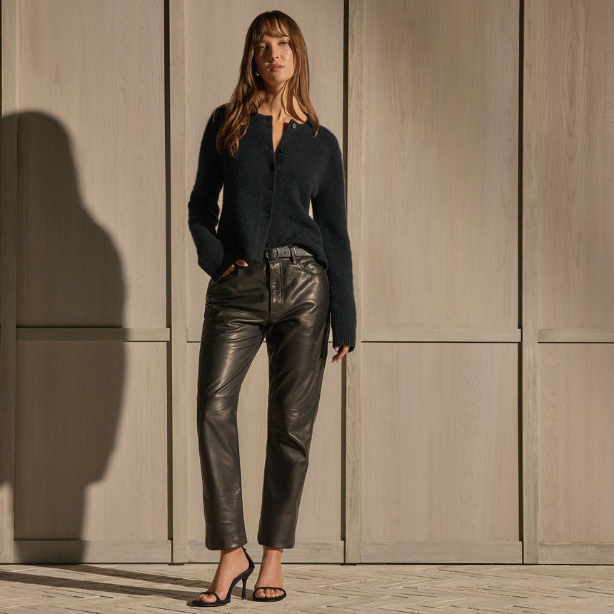 Leather Pant - Black | James Perse Los Angeles