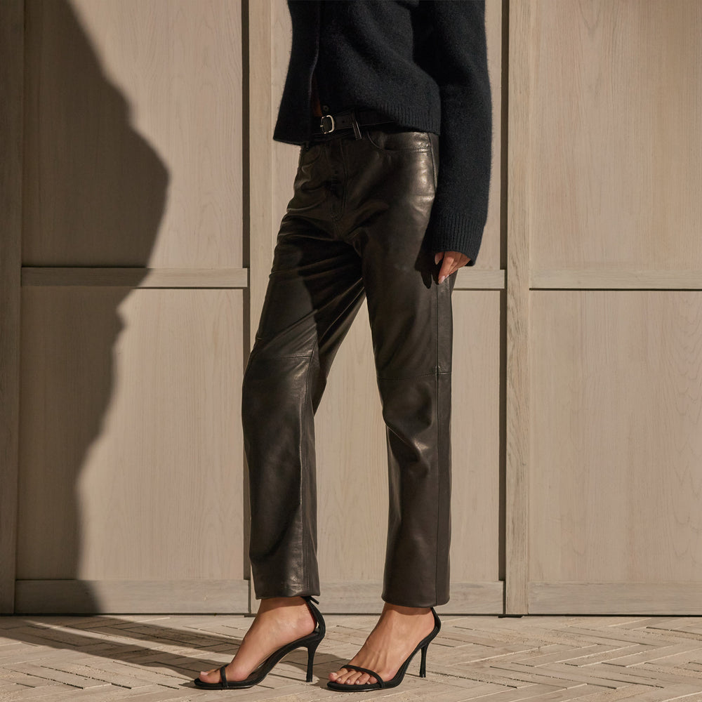 Leather Pant - Black | James Perse Los Angeles