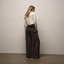 Satin Drawstring Wide Leg Pant in Hemlock Pigment | James Perse Los Angeles
