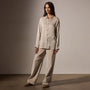 Satin Oversized Shirt in Putty Pigment | James Perse Los Angeles