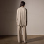 Satin Oversized Shirt in Putty Pigment | James Perse Los Angeles