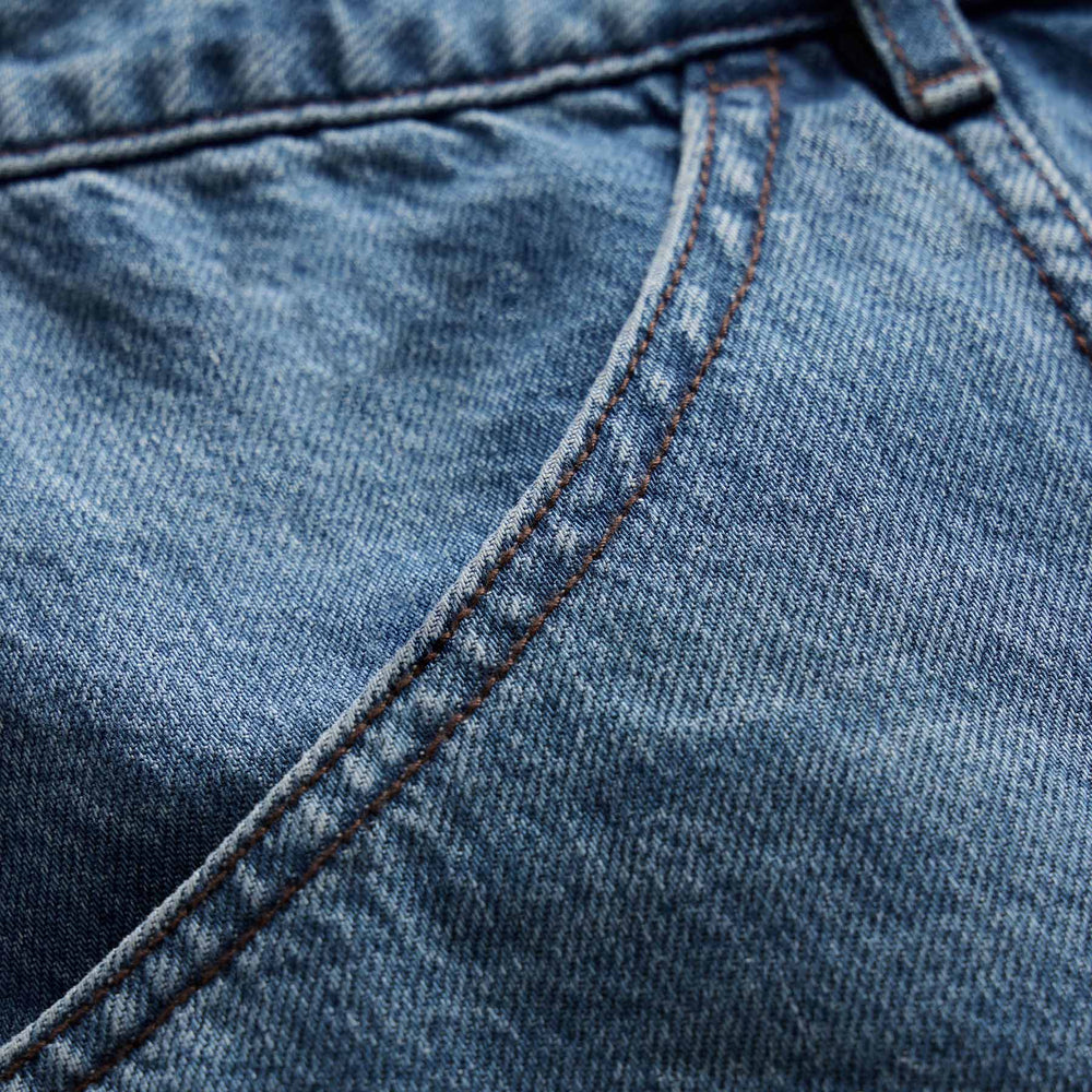 Wide Leg Ultility Jean in Mid Blue Wash | James Perse Los Angeles