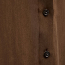 Short Sleeve Silk Shirt in Cocoa | James Perse Los Angeles