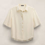 Silk Short Sleeve Shirt in Ivory | James Perse Los Angeles