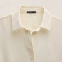 Silk Short Sleeve Shirt in Ivory | James Perse Los Angeles
