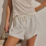 Silk Drawstring Shortie in Ivory | James Perse Los Angeles