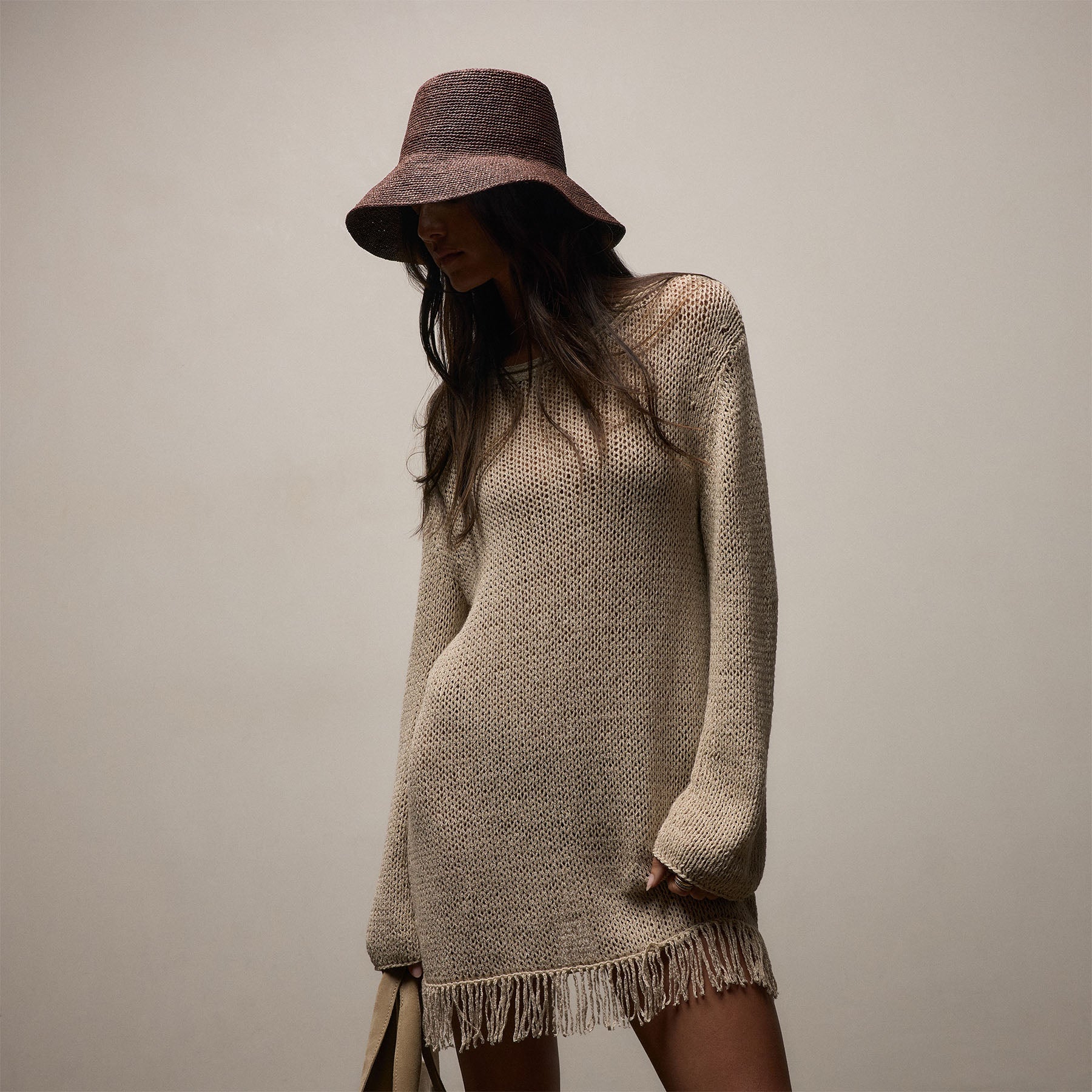 Baja Fringe Cotton Linen Tunic