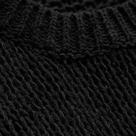 Oversized Cotton Linen Beach Sweater in Black | James Perse Los Angeles