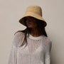 Cotton Linen Open Knit Crew in Off White | James Perse Los Angeles