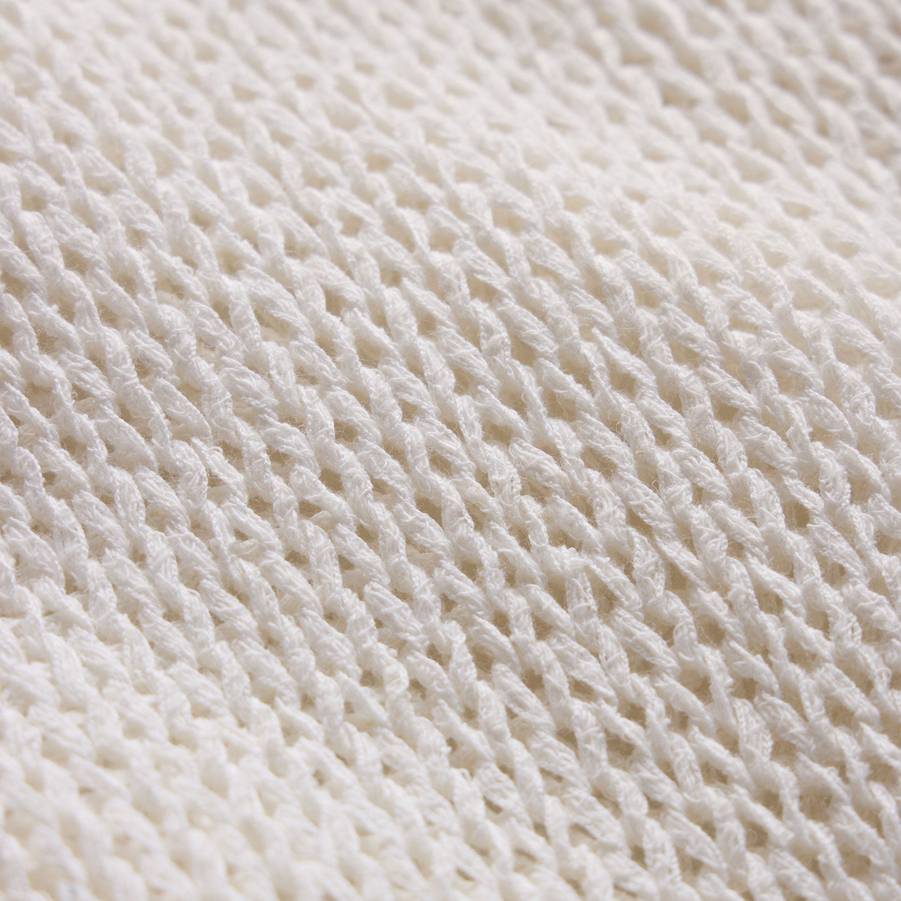 Cotton Linen Open Knit Crew in Off White | James Perse Los Angeles