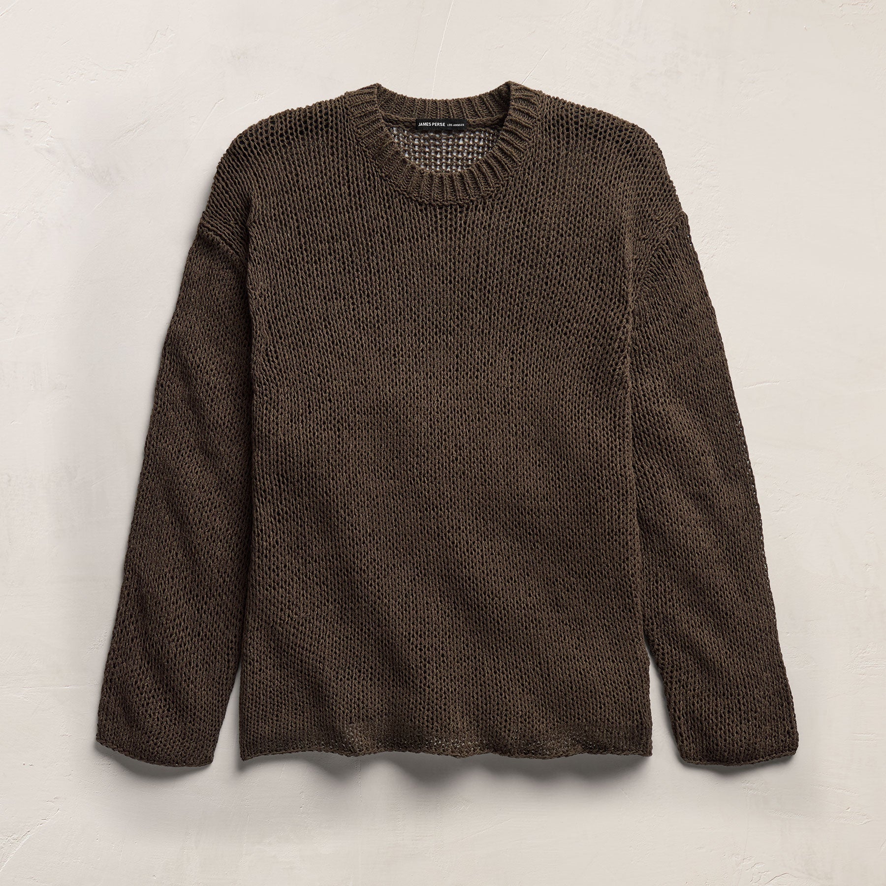 Oversized Cotton Linen Beach Sweater in Storm | James Perse Los Angeles