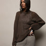 Cotton Linen Open Knit Crew in Storm | James Perse Los Angeles