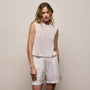 Cotton Linen Sweater Tank In Off White | James Perse Los Angeles